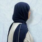 ⁦لينن مطرز - كحلي⁩ - الصورة ⁦2⁩