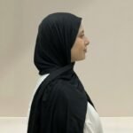 ⁦حجاب قطن - اسود⁩ - الصورة ⁦2⁩